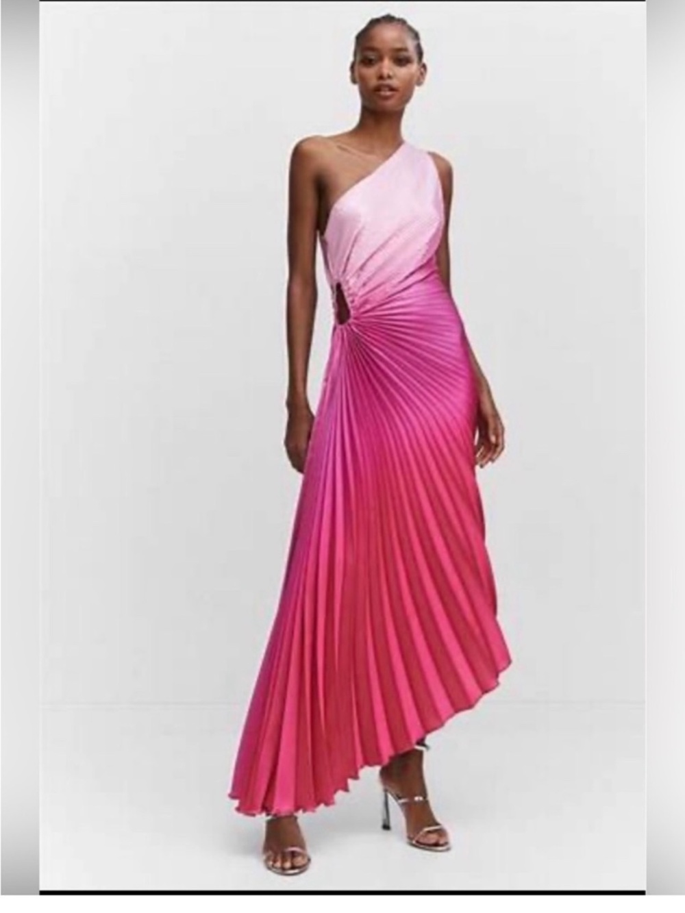 Mango One Shoulder Dress